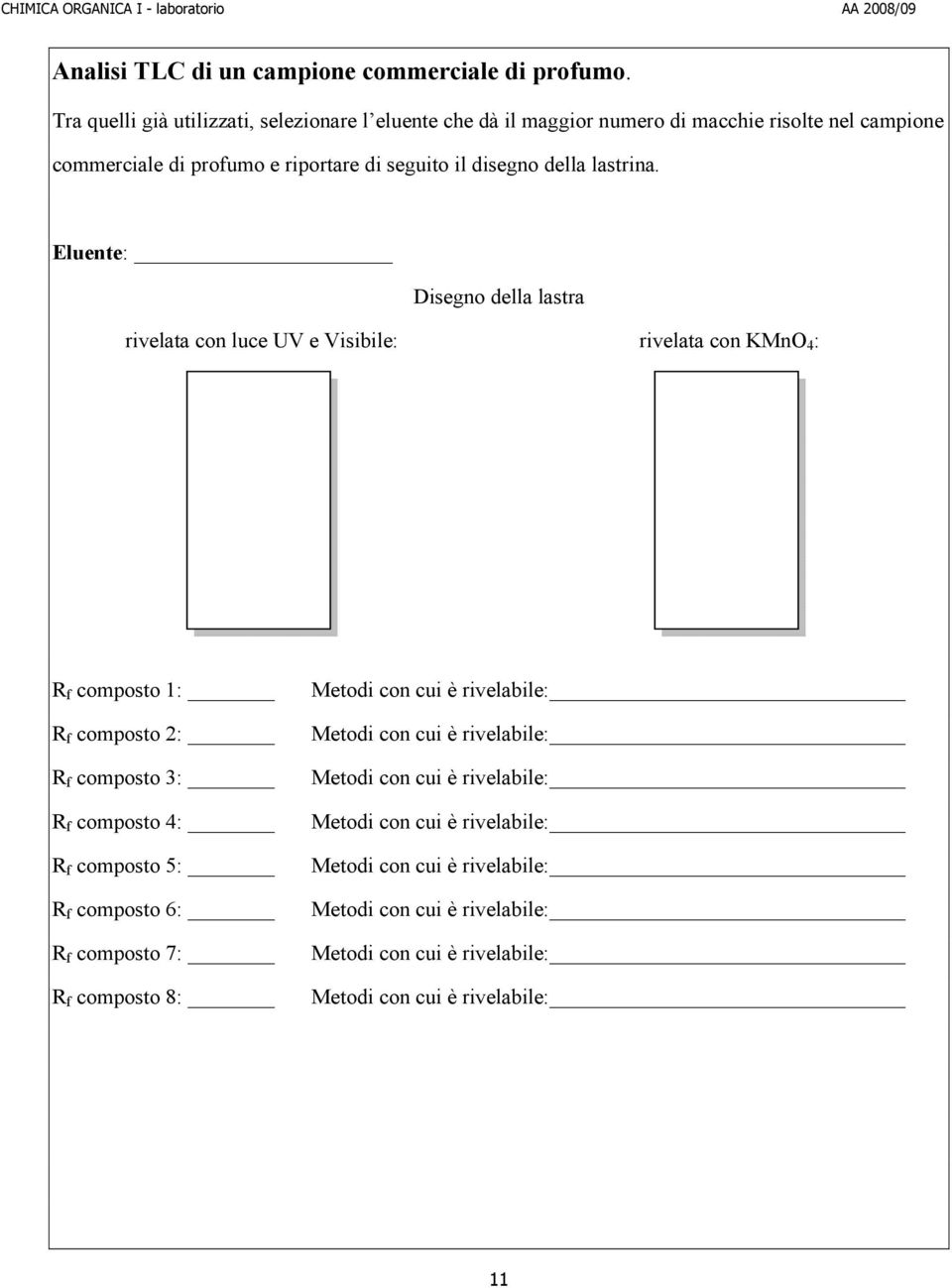 profumo e riportare di seguito il disegno della lastrina.