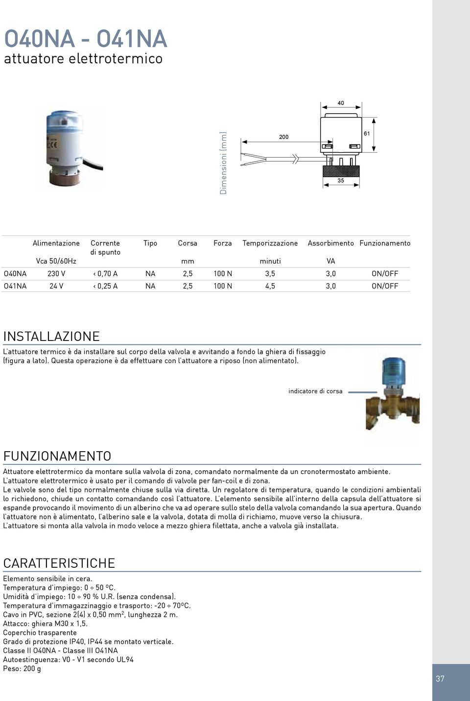 lato). Questa operazione è da effettuare con l attuatore a riposo (non alimentato).