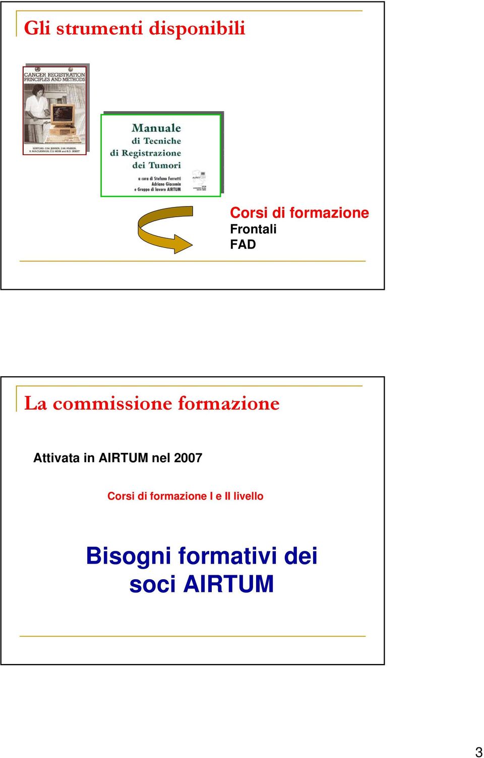 Attivata in AIRTUM nel 2007 Corsi di