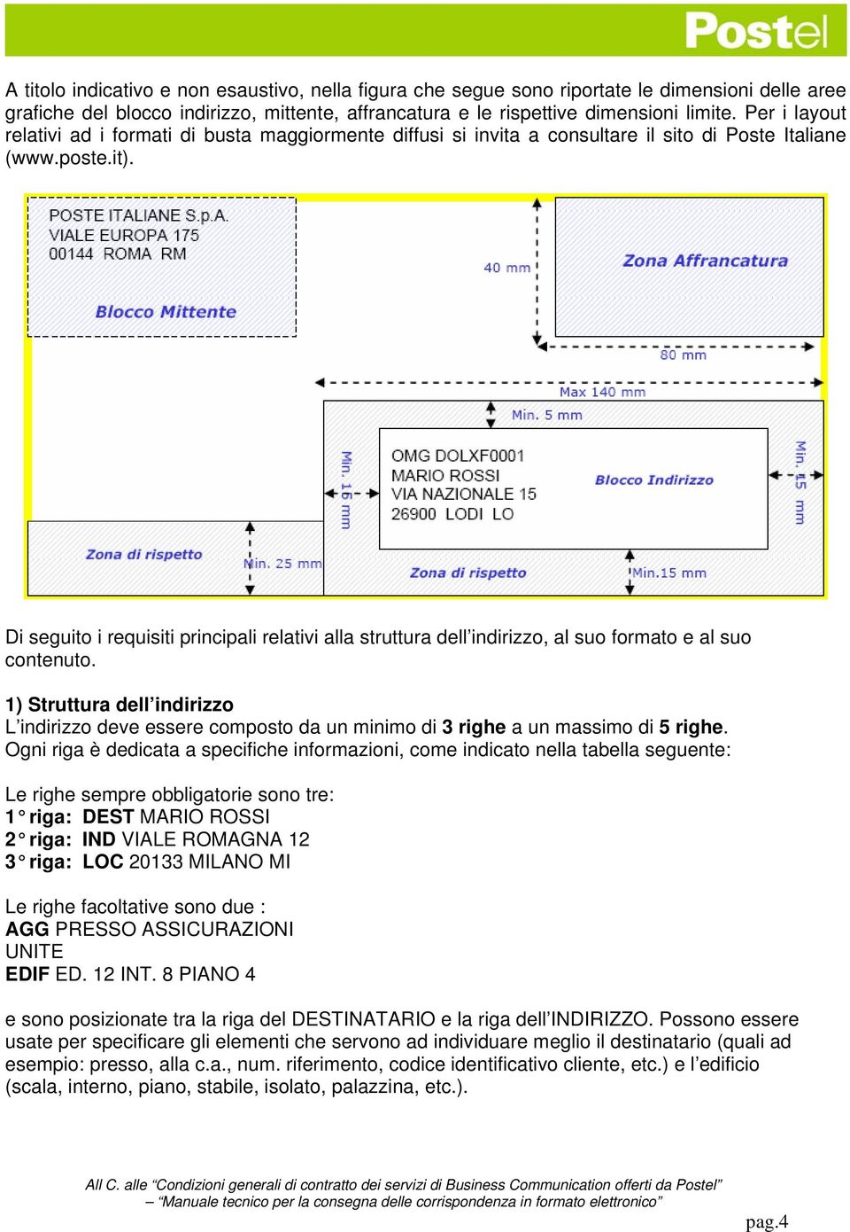 Di seguito i requisiti principali relativi alla struttura dell indirizzo, al suo formato e al suo contenuto.