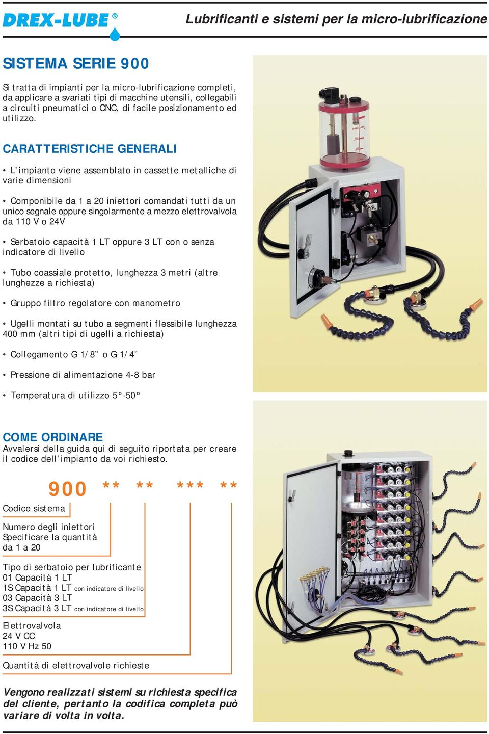 CARATTERISTICHE GENERALI L impianto viene assemblato in cassette metalliche di varie dimensioni Componibile da 1 a 20 iniettori comandati tutti da un unico segnale oppure singolarmente a mezzo