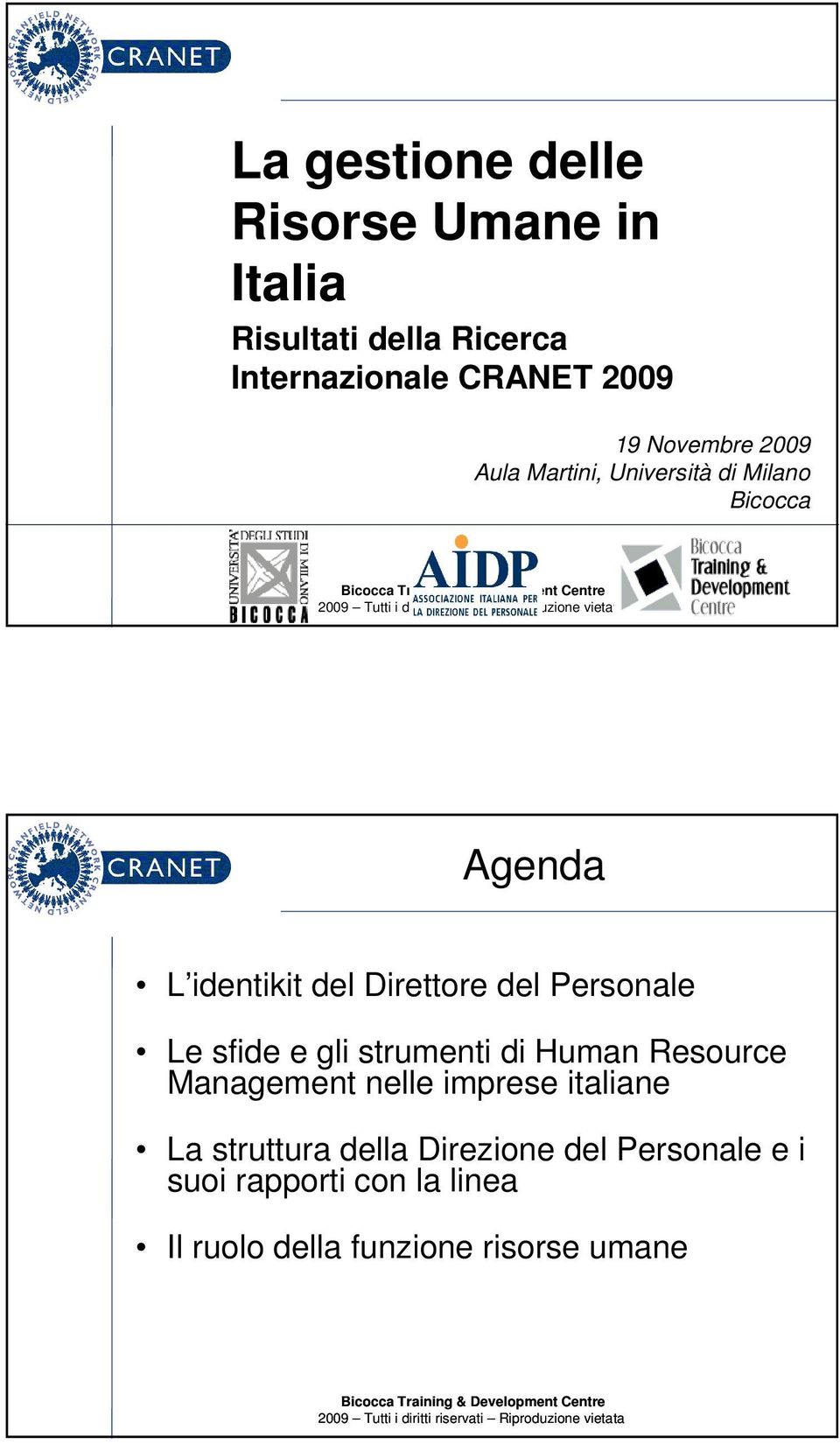 Personale Le sfide e gli strumenti di Human Resource Management nelle imprese italiane La
