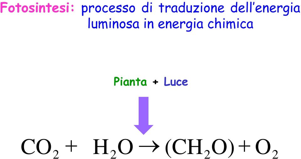 luminosa in energia chimica