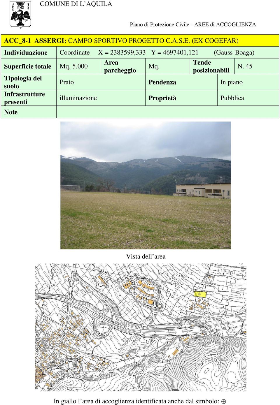 GI: CAMPO SPORTIVO PROGET