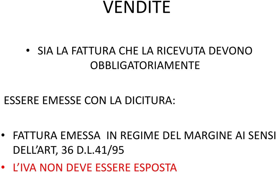 FATTURA EMESSA IN REGIME DEL MARGINE AI SENSI