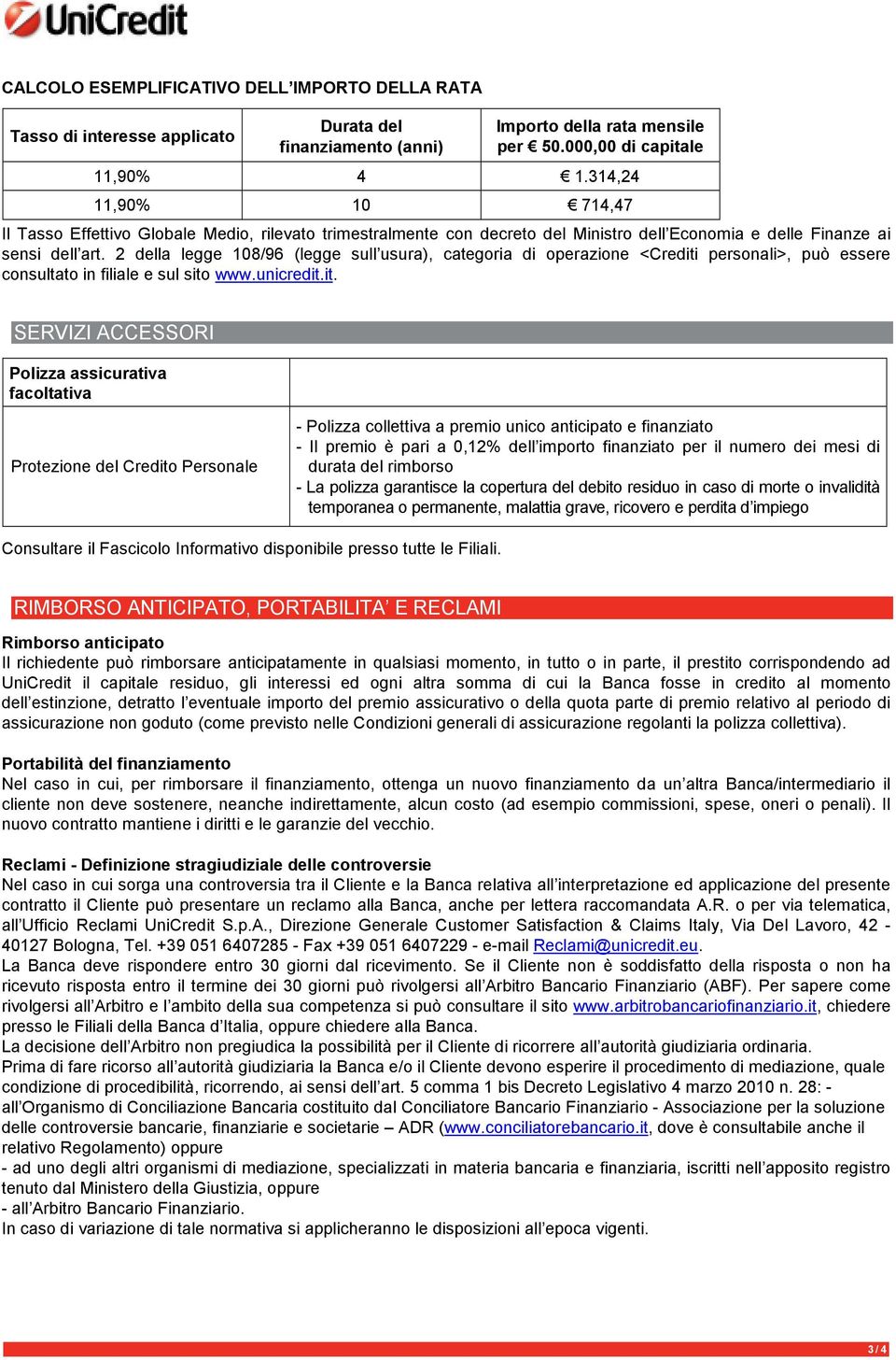 2 della legge 108/96 (legge sull usura), categoria di operazione <Crediti