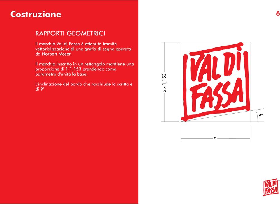 Il marchio inscritto in un rettangolo mantiene una proporzione di 1:1,153