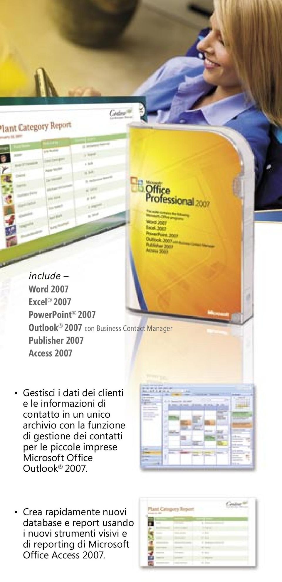 funzione di gestione dei contatti per le piccole imprese Microsoft Office Outlook 2007.