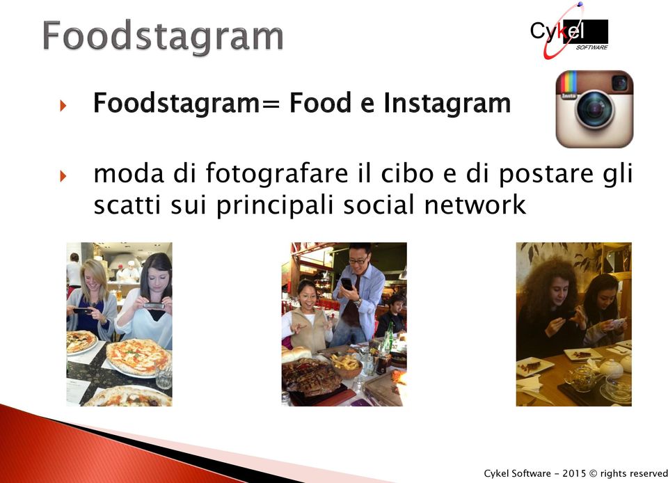 fotografare il cibo e di