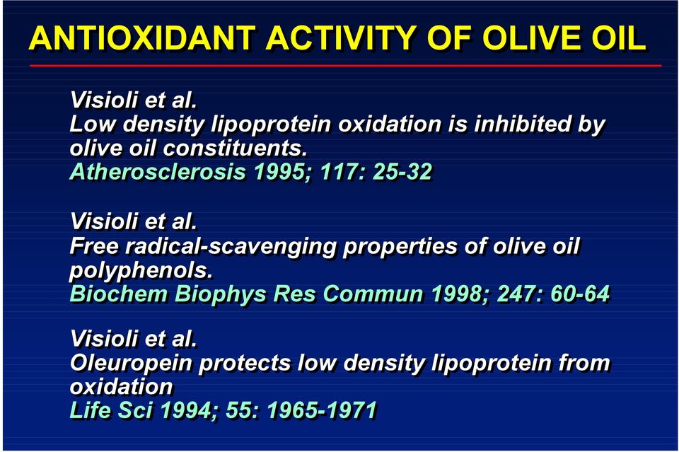 Atherosclerosis 1995; 117: 25-32 Visioli et al.