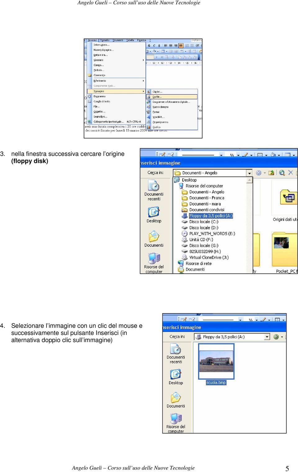 successivamente sul pulsante Inserisci (in alternativa doppio