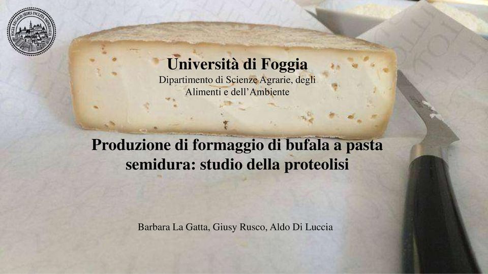 di formaggio di bufala a pasta semidura: studio