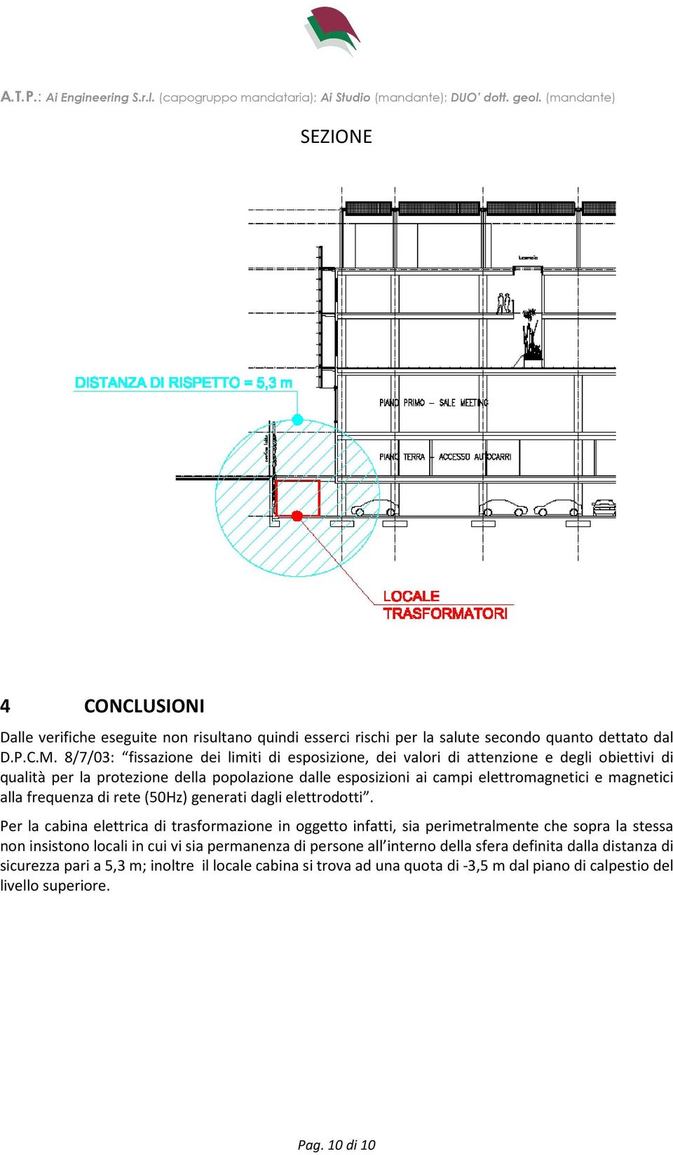 magnetici alla frequenza di rete (50Hz) generati dagli elettrodotti.