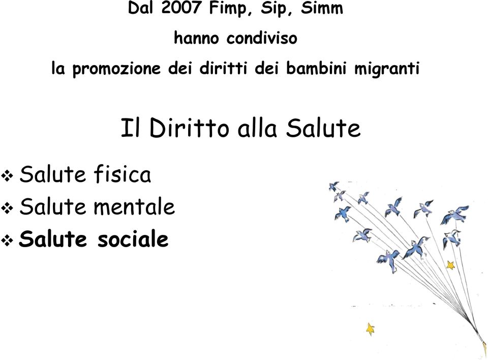 dei bambini migranti Salute fisica