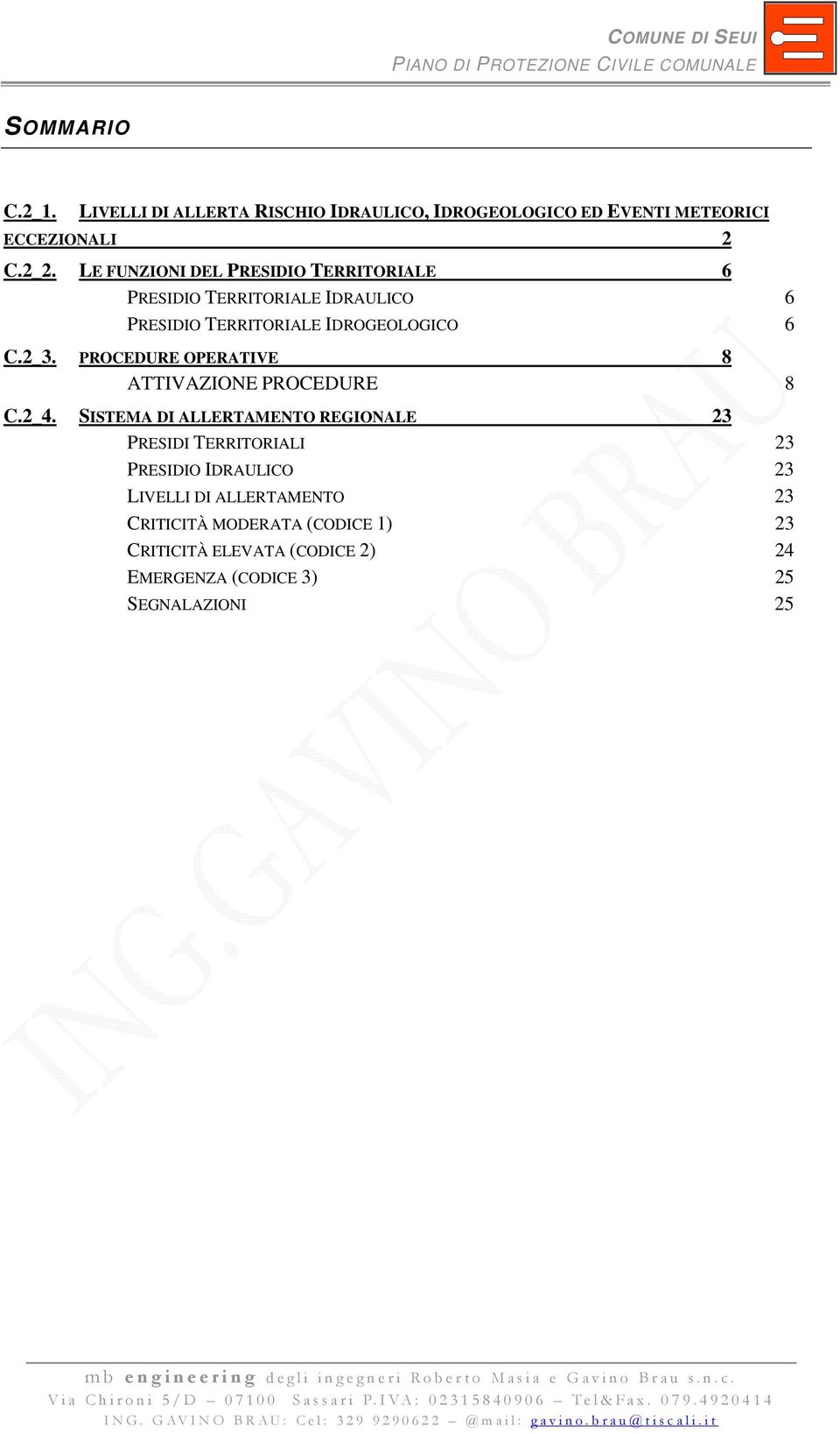 PROCEDURE OPERATIVE 8 ATTIVAZIONE PROCEDURE 8 C.2_4.