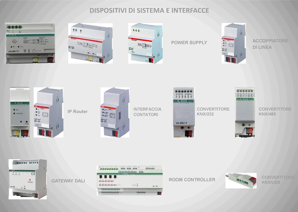 CONTATORI CONVERTITORE KNX/232 CONVERTITORE