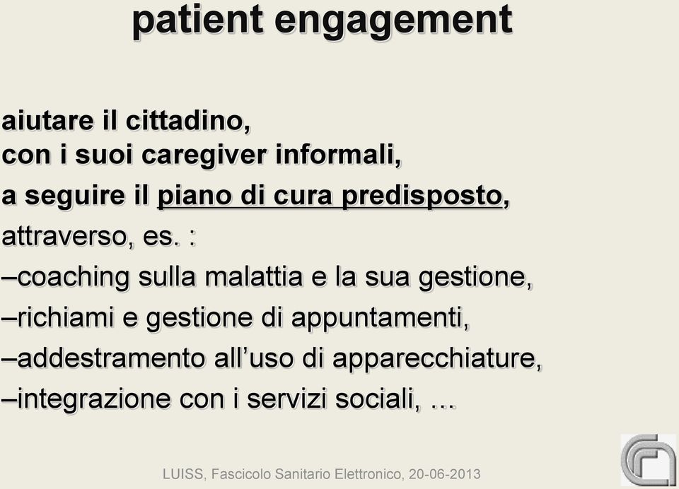 : coaching sulla malattia e la sua gestione, richiami e gestione di