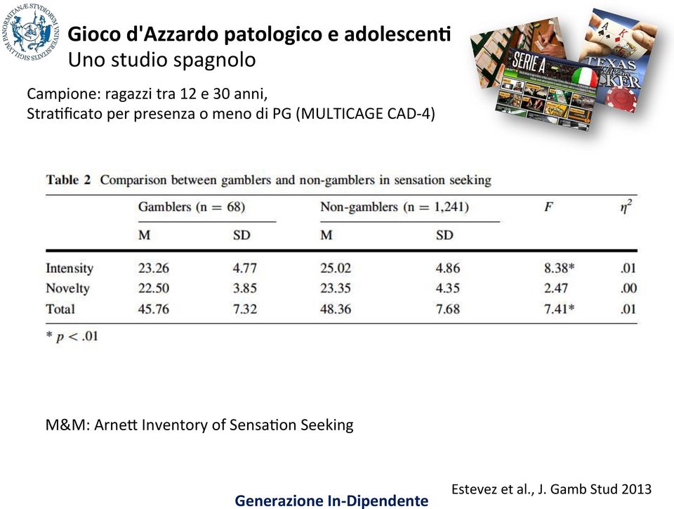 per presenza o meno di PG (MULTICAGE CAD- 4) M&M: ArneM