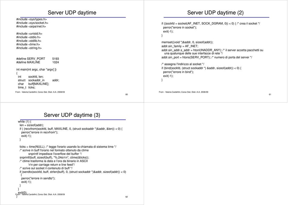 h> #define SERV_PORT 5193 #define MAXLINE 1024 int main(int argc, char *argv[ ]) { int sockfd, len; struct sockaddr_in addr; char buff[maxline]; time_t ticks; if ((sockfd = socket(af_inet,