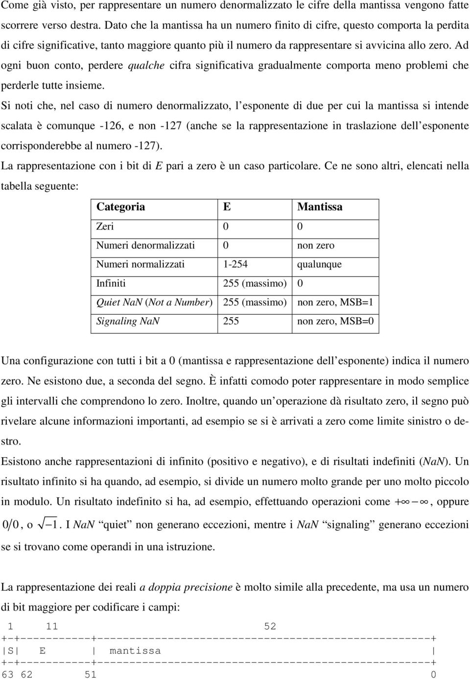 Ad ogni buon conto, perdere qualche cifra significativa gradualmente comporta meno problemi che perderle tutte insieme.