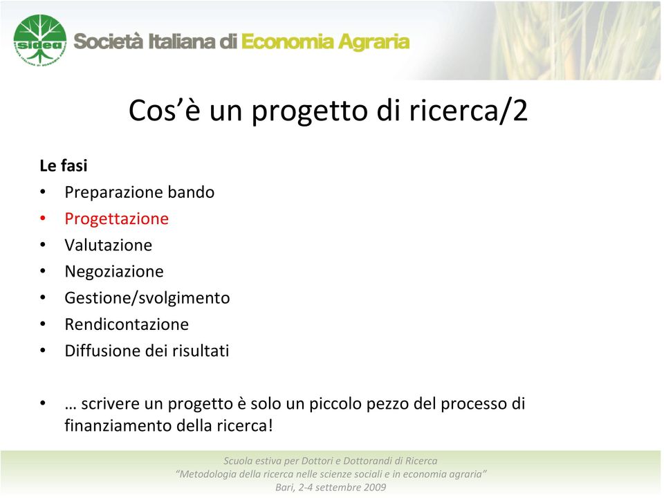 Rendicontazione Diffusione dei risultati scrivere un progetto