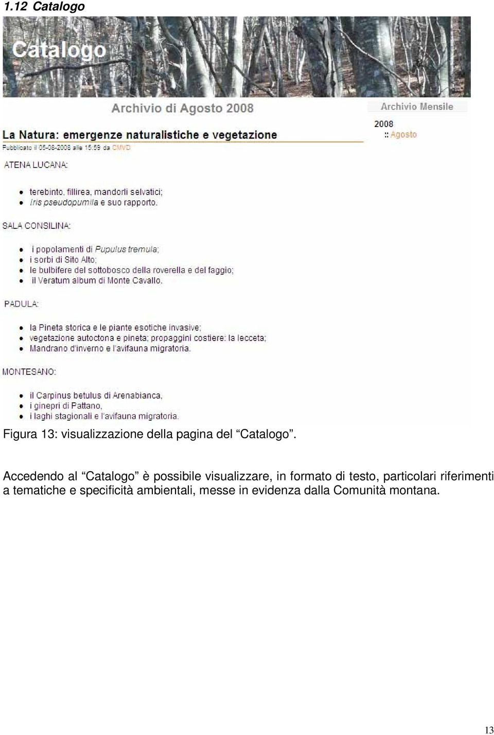 Accedendo al Catalogo è possibile visualizzare, in formato