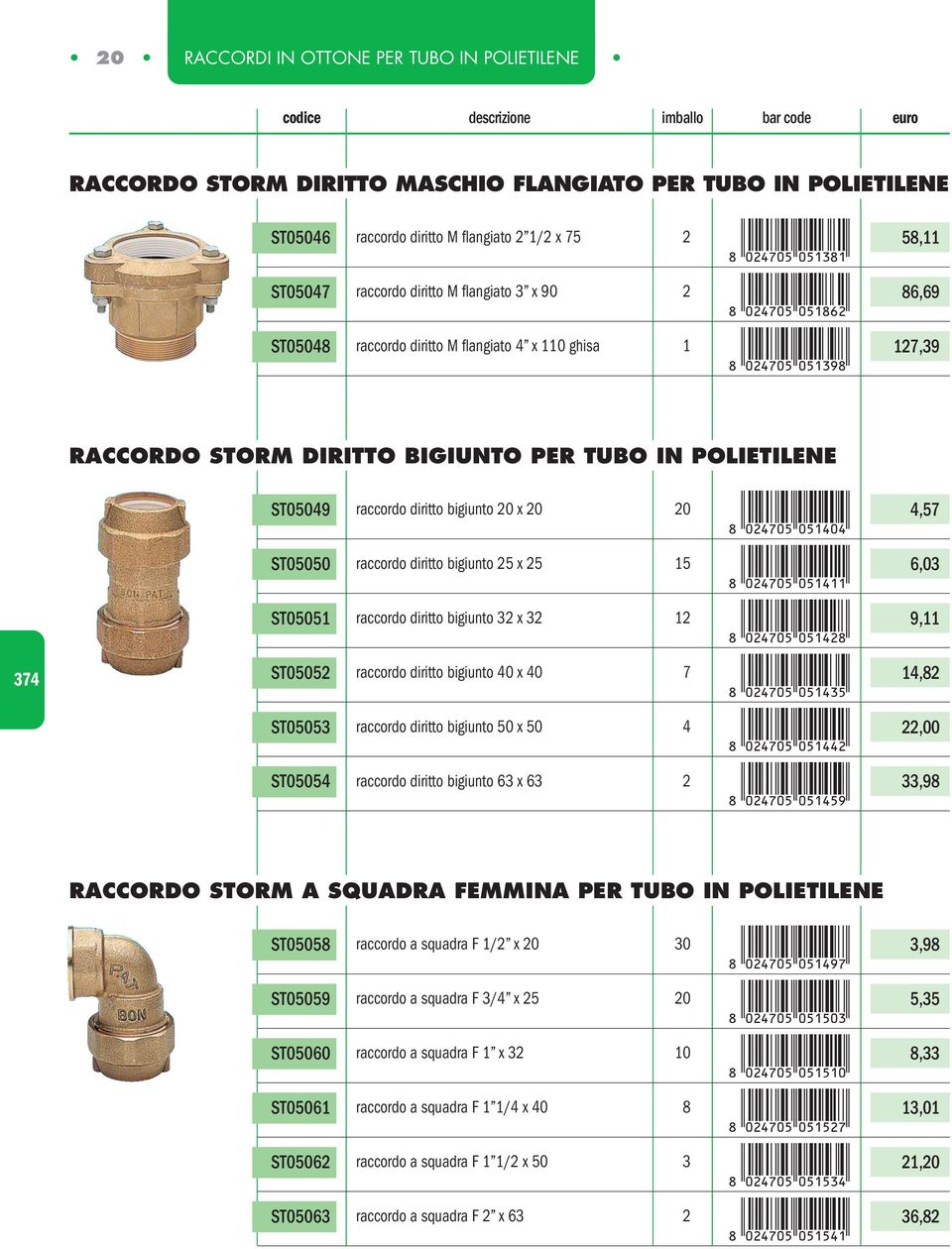 58,11 86,69 127,39 374 RACCORDO STORM DIRITTO BIGIUNTO PER TUBO IN POLIETILENE ST05049 ST05050 ST05051 ST05052 ST05053 ST05054 raccordo diritto bigiunto 20 x 20 20 raccordo diritto bigiunto 25 x 25