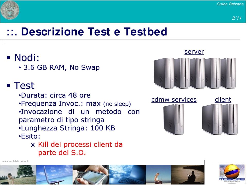 : max (no sleep) Invocazione di un metodo con parametro di tipo stringa