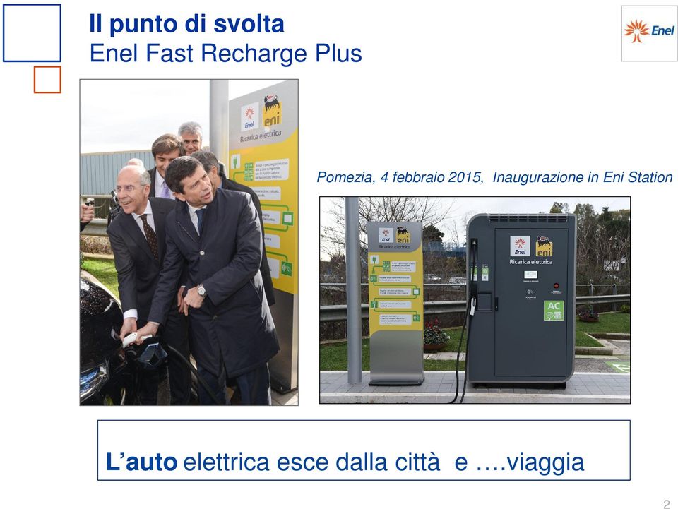 2015, Inaugurazione in Eni Station