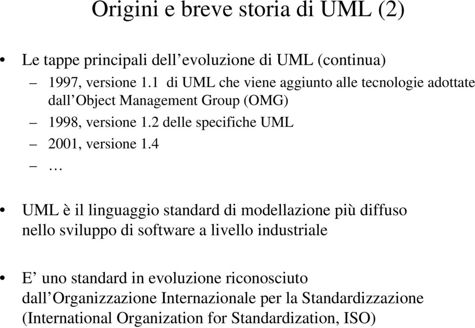 2 delle specifiche UML 2001, versione 1.