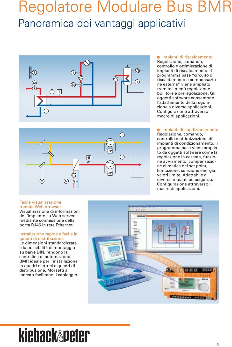 Gli oggetti software consentono l adattamento della regolazione a diverse applicazioni. Configurazione attraverso macro di applicazioni.