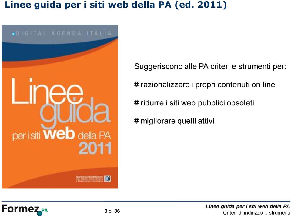 contenuti on line # ridurre i siti web