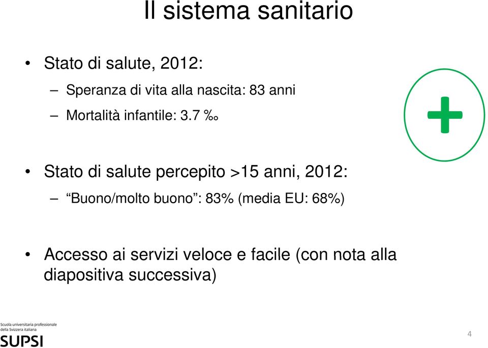 7 Stato di salute percepito >15 anni, 2012: Buono/molto buono :