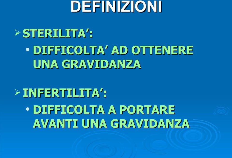 GRAVIDANZA INFERTILITA :