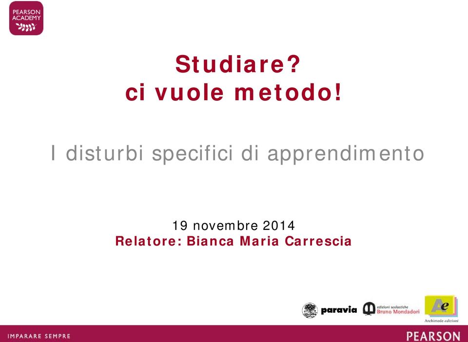 apprendimento 19 novembre