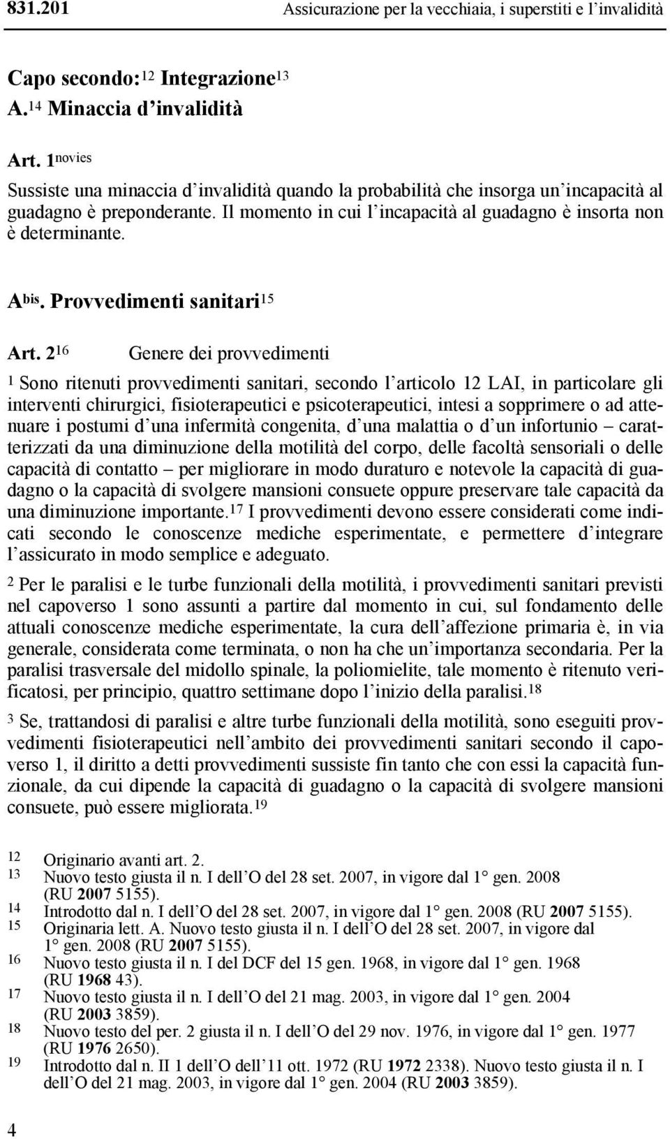 Provvedimenti sanitari 15 Art.