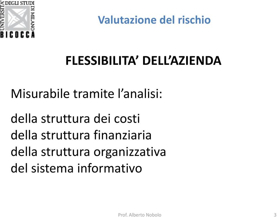 struttura finanziaria della struttura