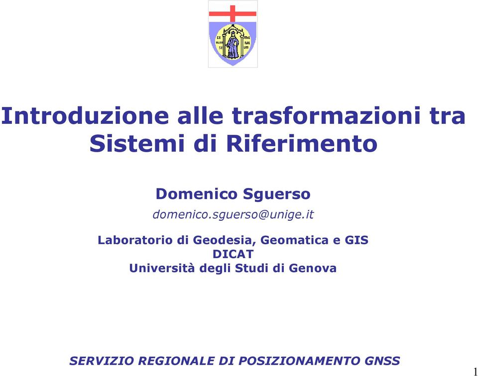 it Laboratorio di Geodesia, Geomatica e GIS DICAT