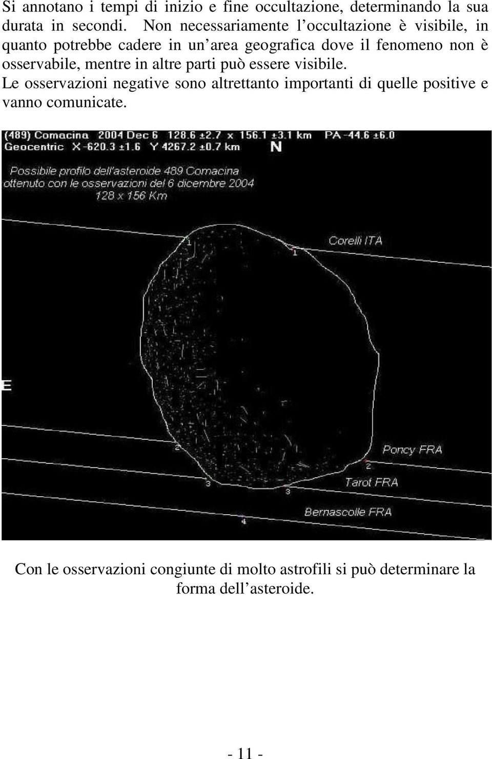 non è osservabile, mentre in altre parti può essere visibile.