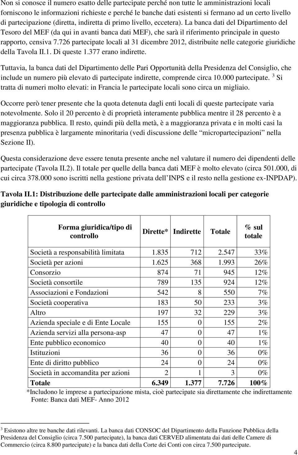 La banca dati del Dipartimento del Tesoro del MEF (da qui in avanti banca dati MEF), che sarà il riferimento principale in questo rapporto, censiva 7.