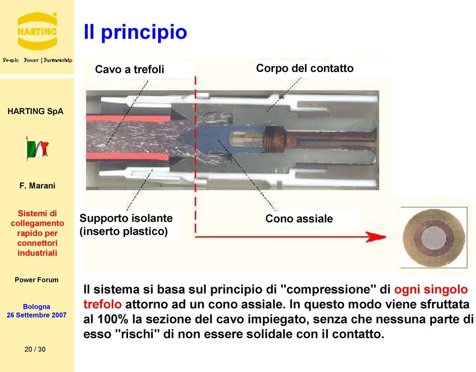 trefolo attorno ad un cono assiale.