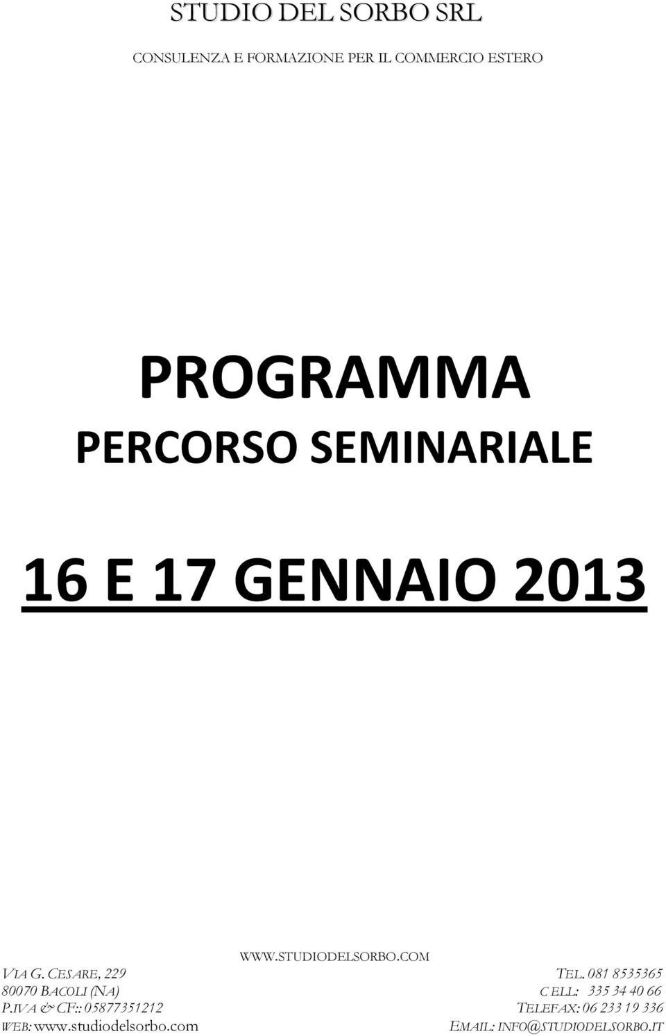 SEMINARIALE