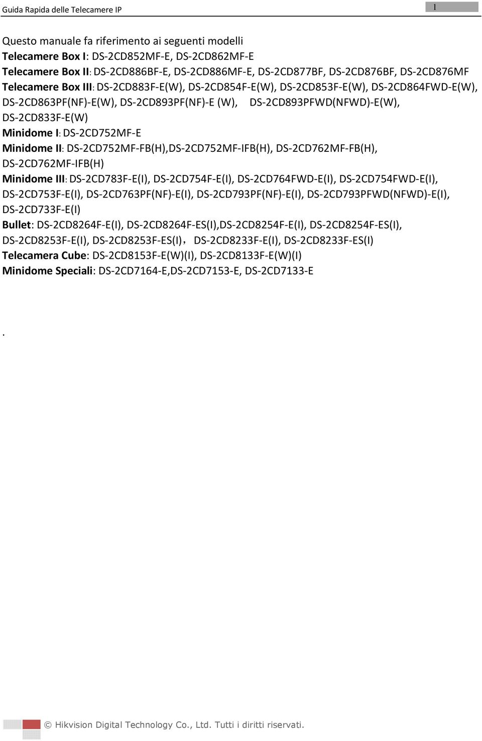 Minidome II: DS-2CD752MF-FB(H),DS-2CD752MF-IFB(H), DS-2CD762MF-FB(H), DS-2CD762MF-IFB(H) Minidome III: DS-2CD783F-E(I), DS-2CD754F-E(I), DS-2CD764FWD-E(I), DS-2CD754FWD-E(I), DS-2CD753F-E(I),