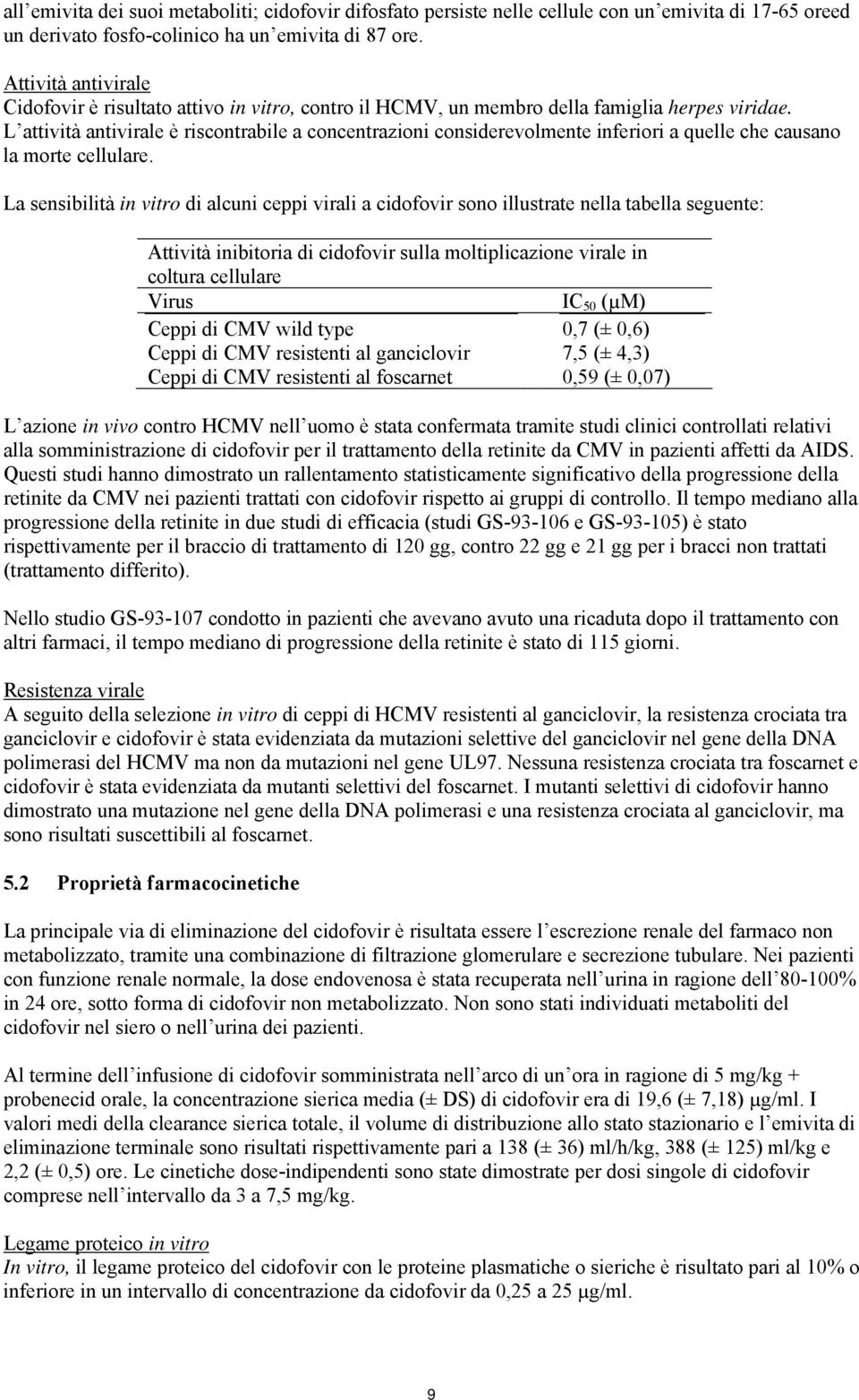 L attività antivirale è riscontrabile a concentrazioni considerevolmente inferiori a quelle che causano la morte cellulare.