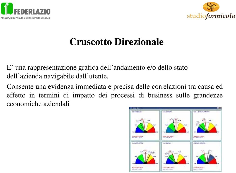 Consente una evidenza immediata e precisa delle correlazioni tra causa