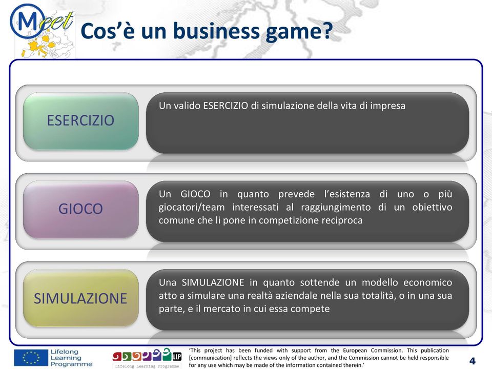 esistenza di uno o più giocatori/team interessati al raggiungimento di un obiettivo comune che li pone in