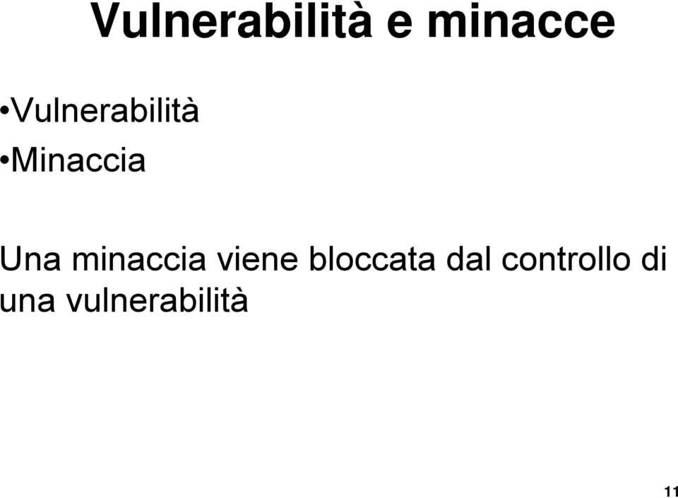 minaccia viene bloccata dal