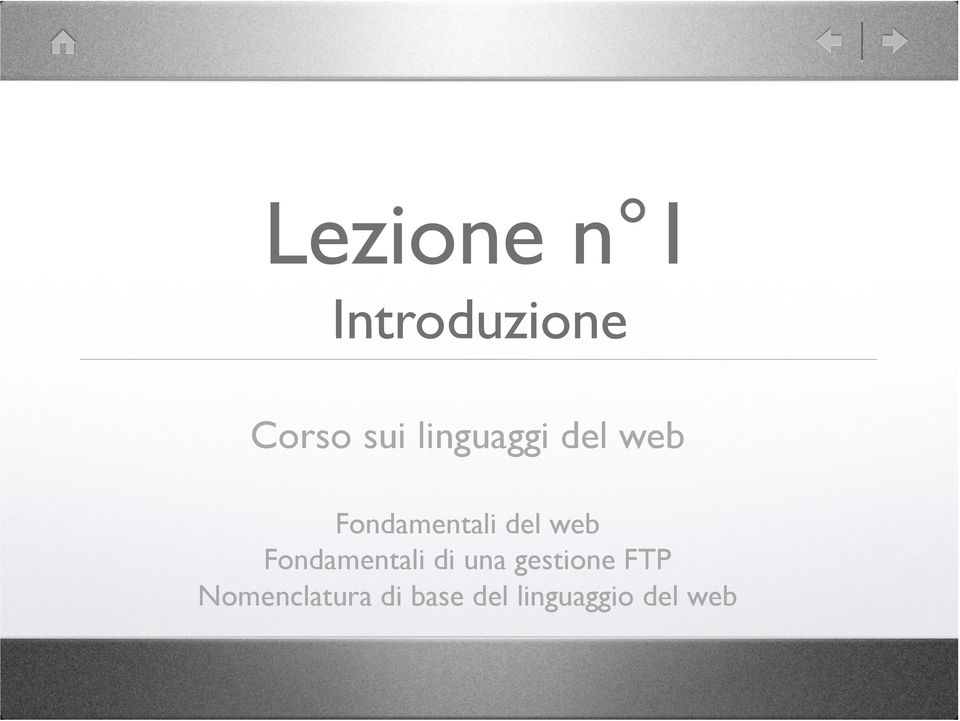 web" Fondamentali del web"