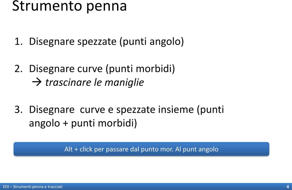 Disegnare curve e spezzate insieme (punti angolo + punti morbidi)