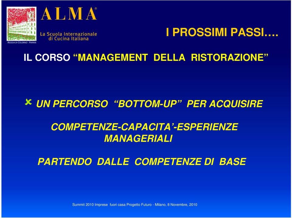 PERCORSO BOTTOM-UP PER ACQUISIRE